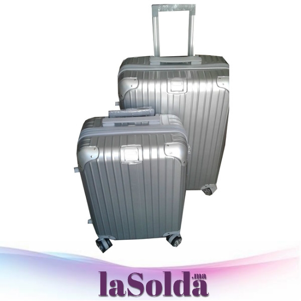 2 Valises Trolley Model TRIBLOO Gris métallisé Grande + Cabine - Vins Rouges Harmonieux pour Chaque Occasion 2 Valises Trolley Model TRIBLOO Gris métallisé Grande + Cabine - Vins Rouges Harmonieux pour Chaque Occasion
