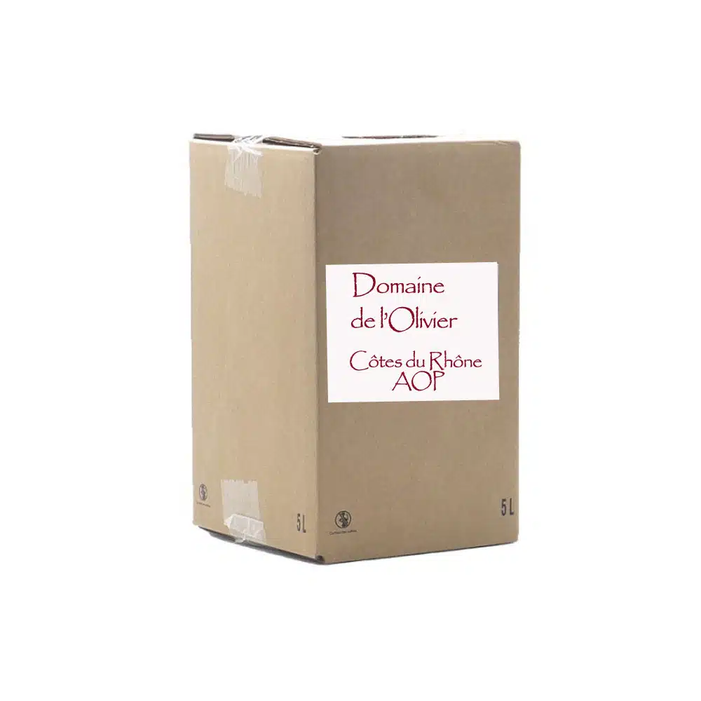 Bib 5 L Côtes du Rhône Domaine de l’Olivier - Vins Rouges Harmonieux pour Chaque Occasion Bib 5 L Côtes du Rhône Domaine de l’Olivier - Vins Rouges Harmonieux pour Chaque Occasion