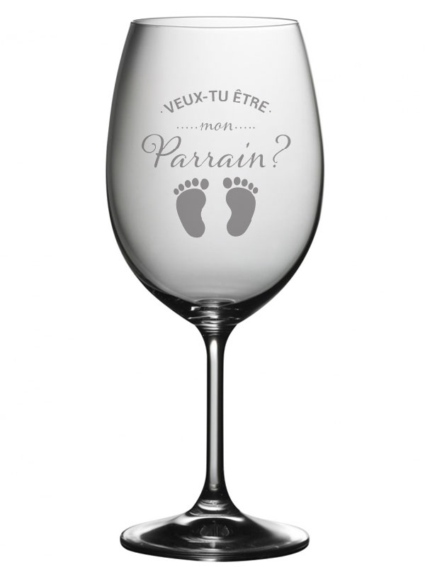 « Veux tu être mon parrain »- Coupe à vin - Vins Rouges Harmonieux pour Chaque Occasion