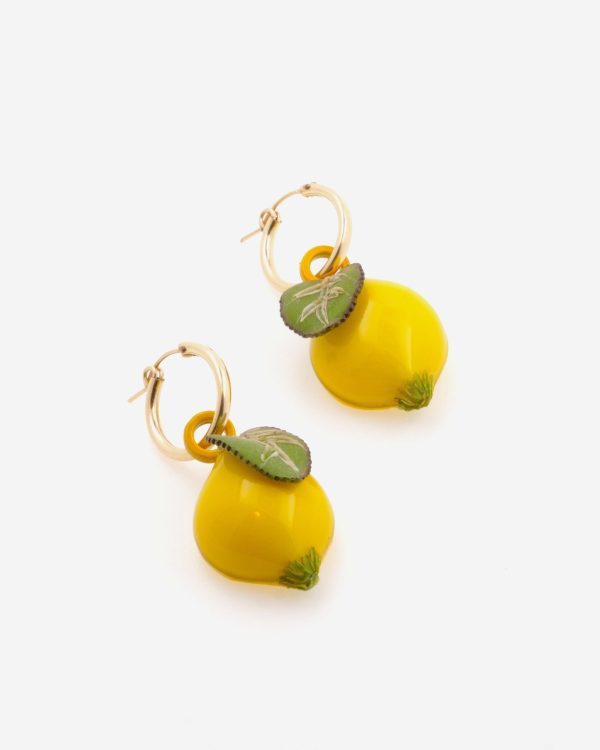 Boucles d’oreilles créoles Citron Botanica - Vins Rouges Harmonieux pour Chaque Occasion