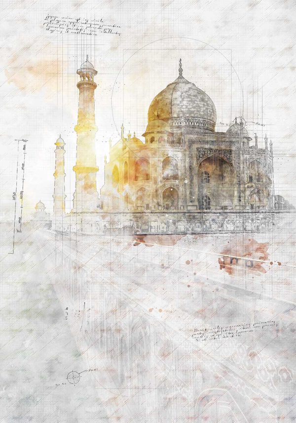 Affiche Taj Mahal – Poster Monument - Vins Rouges Harmonieux pour Chaque Occasion
