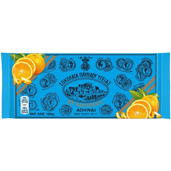 « Υγείας » Pavlidis Chocolat Grec à l&rsquo;Orange 100gr - Vins Rouges Harmonieux pour Chaque Occasion