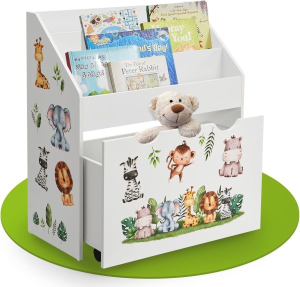 Bibliothèque Montessori pour Enfants avec Rangement Jouets – Juskys - Vins Rouges Harmonieux pour Chaque Occasion