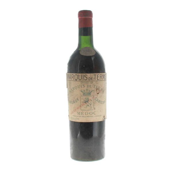 1945 Chateau Marquis de Terme 4eme Cru Classe, Margaux 1x75cl - Vins Rouges Harmonieux pour Chaque Occasion