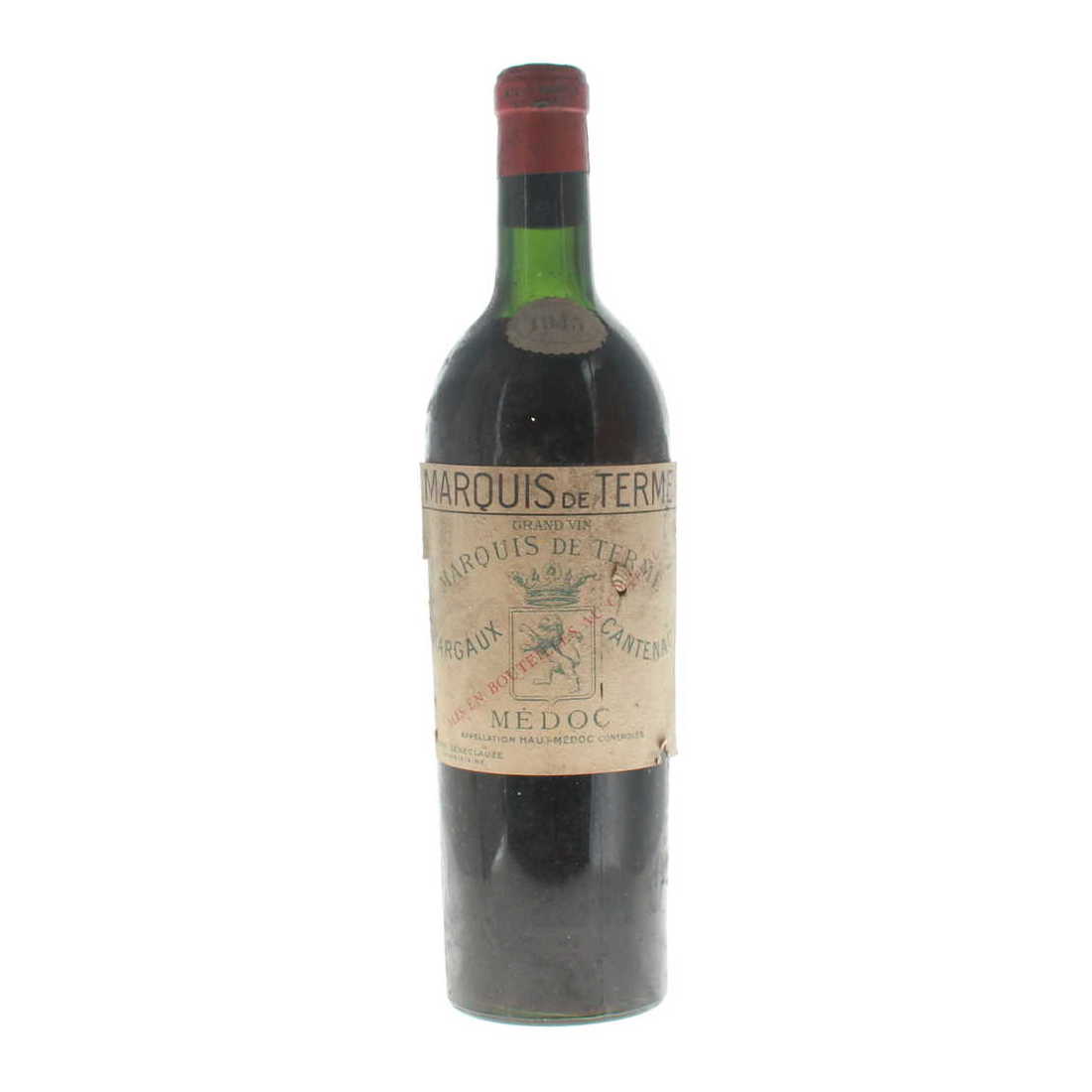 1945 Chateau Marquis de Terme 4eme Cru Classe, Margaux 1x75cl - Vins Rouges Harmonieux pour Chaque Occasion 1945 Chateau Marquis de Terme 4eme Cru Classe, Margaux 1x75cl - Vins Rouges Harmonieux pour Chaque Occasion