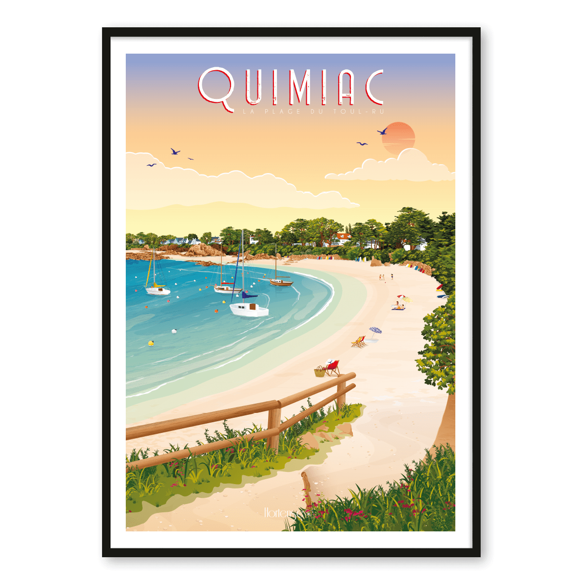 Affiche Quimiac – La plage du Toul’Ru - Vins Rouges Harmonieux pour Chaque Occasion Affiche Quimiac – La plage du Toul’Ru - Vins Rouges Harmonieux pour Chaque Occasion