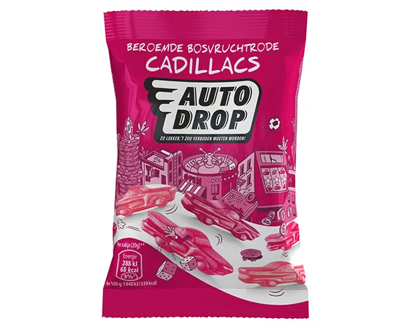 Autodrop Bosvruchtrode Cadillacs zakje (16x 20gr) - Vins Rouges Harmonieux pour Chaque Occasion Autodrop Bosvruchtrode Cadillacs zakje (16x 20gr) - Vins Rouges Harmonieux pour Chaque Occasion