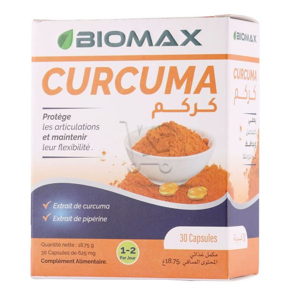 Biomax CURCUMA Articulations 30 Capsules - Vins Rouges Harmonieux pour Chaque Occasion