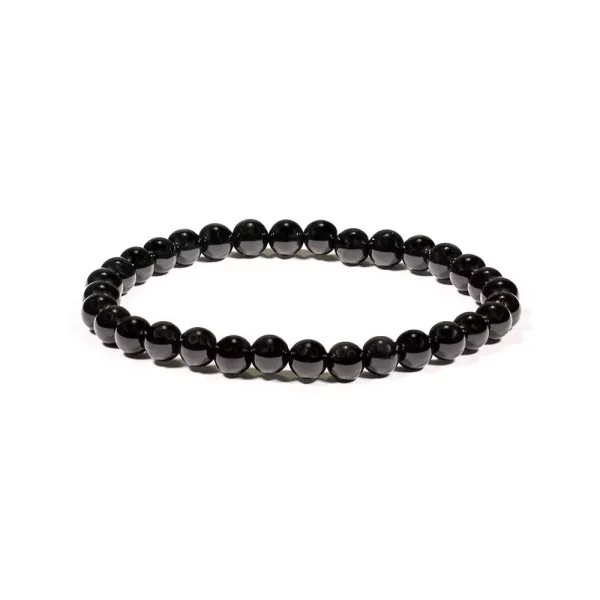 Bracelet en pierre Tourmaline Noire - Vins Rouges Harmonieux pour Chaque Occasion