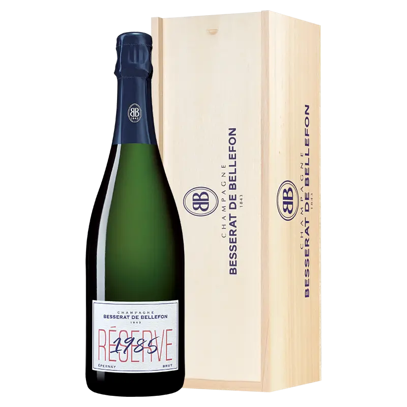 Besserat de Bellefon – Champagne Réserve Collection Millésimé 1985 en coffret bois - Vins Rouges Harmonieux pour Chaque Occasion Besserat de Bellefon – Champagne Réserve Collection Millésimé 1985 en coffret bois - Vins Rouges Harmonieux pour Chaque Occasion