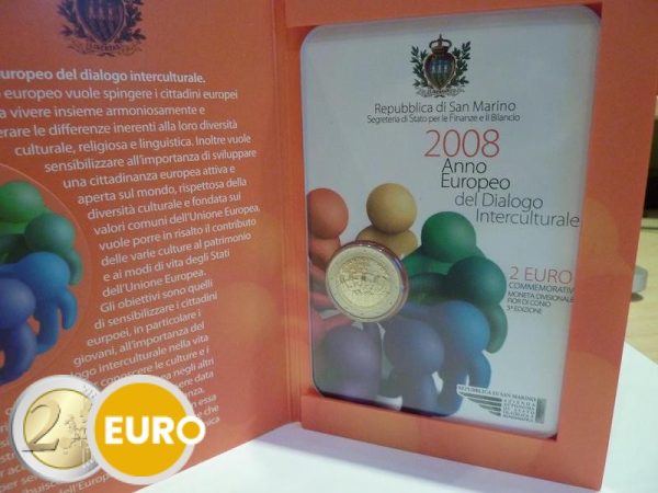 2 euro San Marino 2008 – Intercultural Dialogue BU FDC - Vins Rouges Harmonieux pour Chaque Occasion
