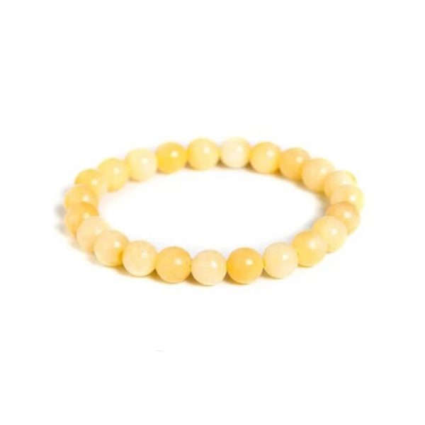 Bracelet Jade Jaune 6mm - Vins Rouges Harmonieux pour Chaque Occasion