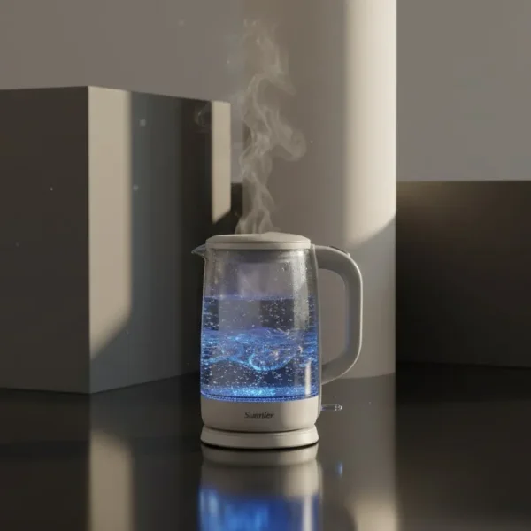 Bouilloire Électrique en Verre Sonifer | Design Luxueux avec Lumière LED Bleue - Vins Rouges Harmonieux pour Chaque Occasion
